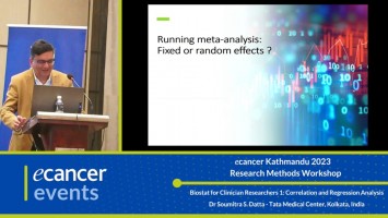 Biostat for Clinician Researchers 1: Correlation and Regression Analysis ( Dr Soumitra Datta - Tata Medical Center, Kolkata, India )