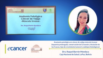 Anatomía patológica en cáncer de vejiga músculo invasor (Isquemia prolongada, conservación de la muestra, titulación de los fras ( Dra. Raquel Barrón Mondaca - Caja Nacional de Salud, La Paz, Bolivia )
