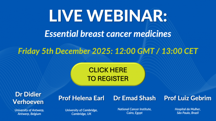 Free webinar: Essential breast cancer medicines