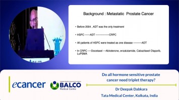 Do all hormone sensitive prostate cancers need triplet therapy? ( Dr Deepak Dabkara - Tata Medical Center, Kolkata, India )