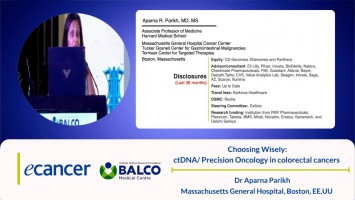 Choosing Wisely: ctDNA/ Precision Oncology in colorectal cancers ( Dr Aparna Parikh - Massachusetts General Hospital, Boston, EE.UU )